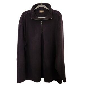 Neiman Marcus Pullover Mens 1/4 Zip Black Zippered Cuffs Size XL Tall